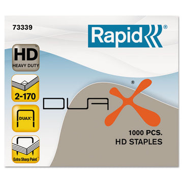 Rapid® Duax Heavy-duty Staples, 0.75" Leg, 0.5" Crown, Steel, 1,000 Staples freeshipping - TVN Wholesale